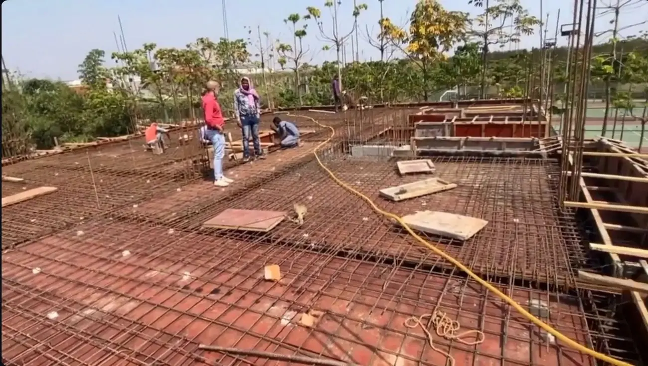 Foundation and rebar work in progress
